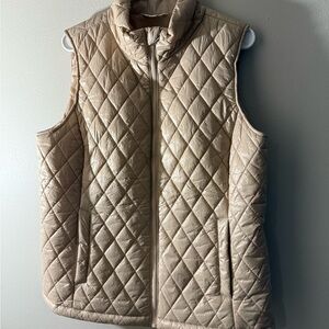 Time and Tru Quilted Beige Vest